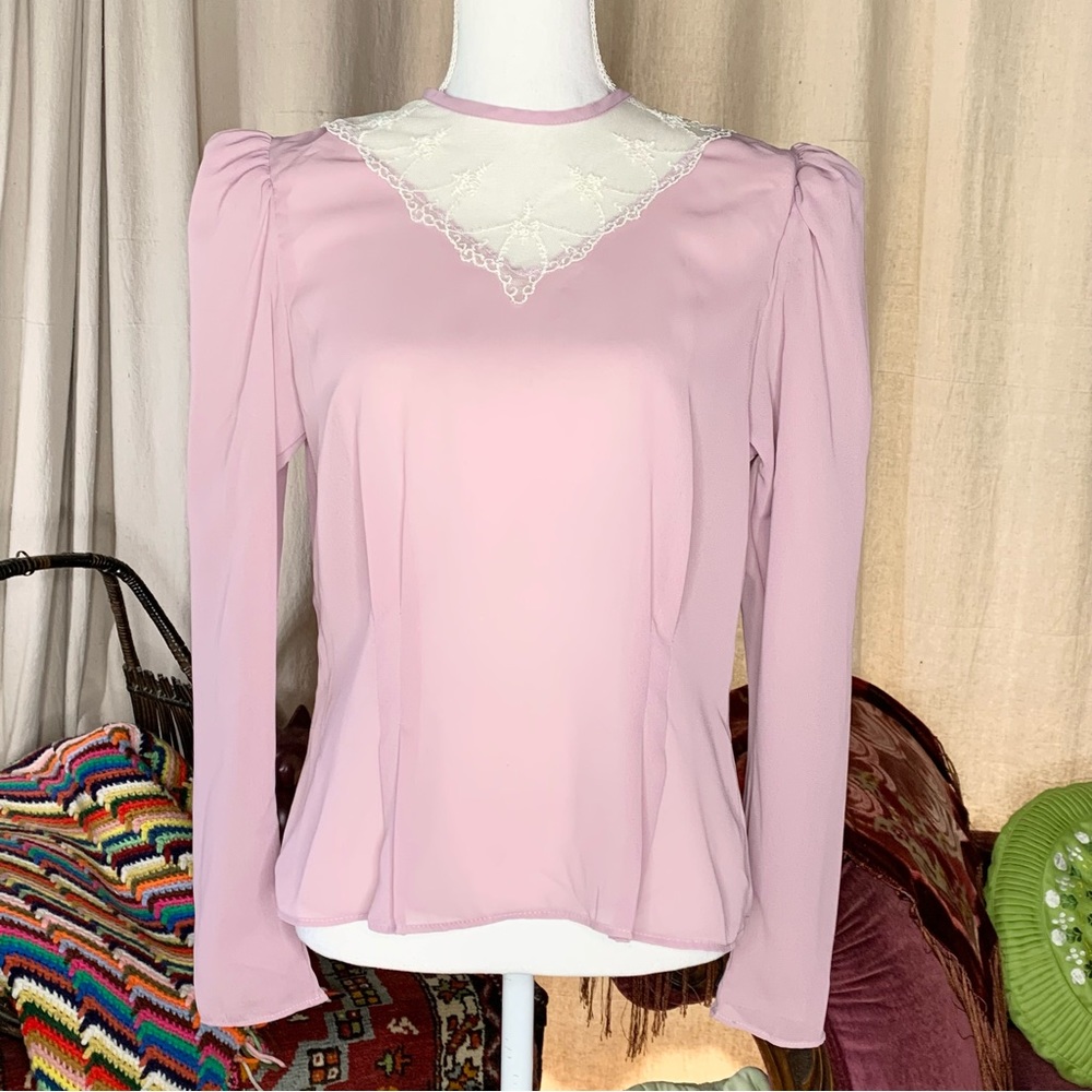 80s Victorian Style Blouse